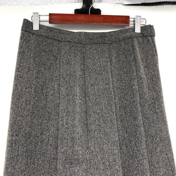 Tanjay Heathered Grey Embroidered Flared Midi Skirt size 10 - Picture 4 of 14